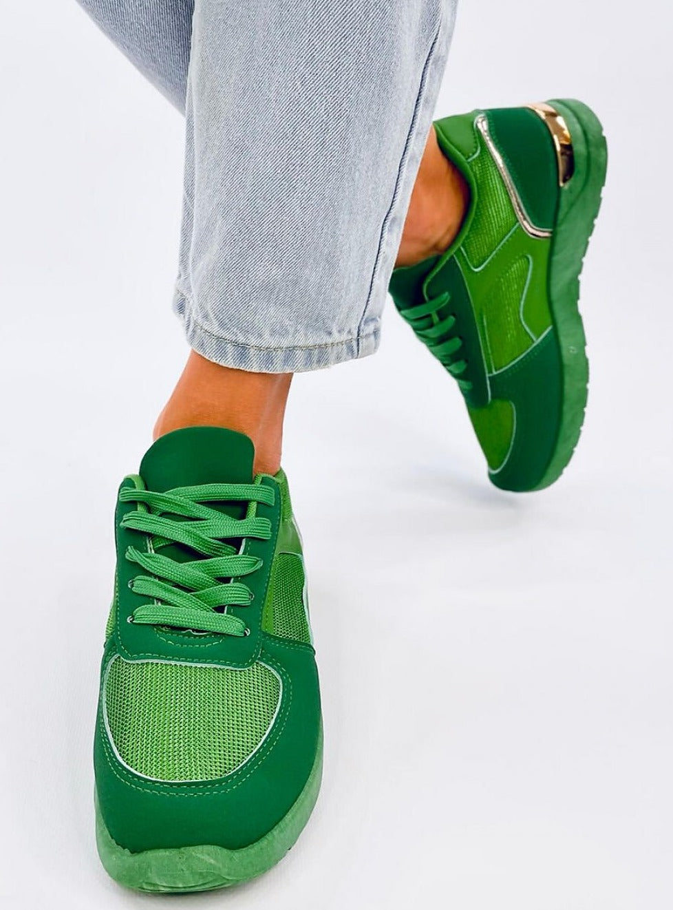 TEEK - Green Laced Texture Sneakers SHOES TEEK MH   