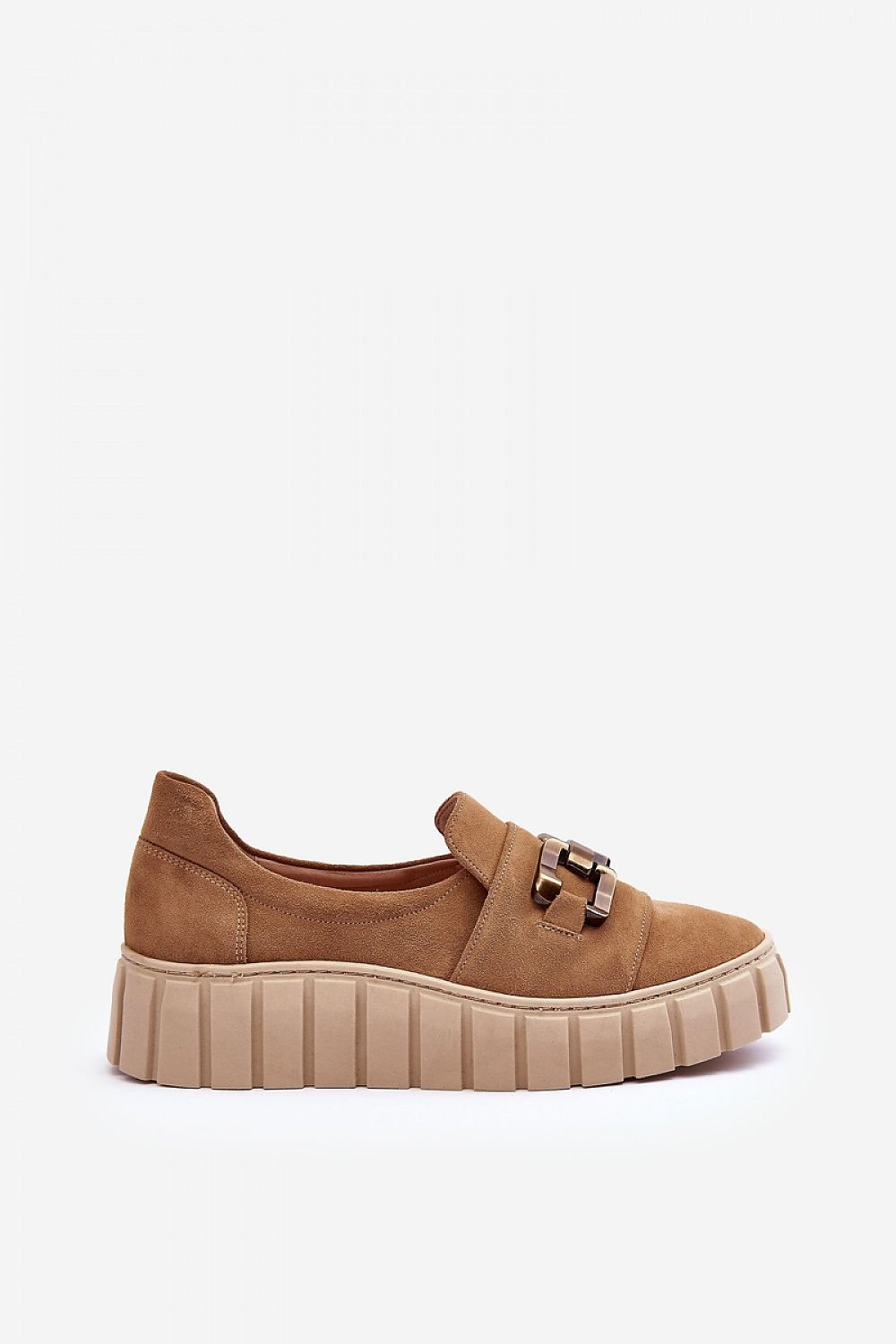TEEK - Link Textured Platform Textured Loafer Shoes SHOES TEEK MH brown 6 