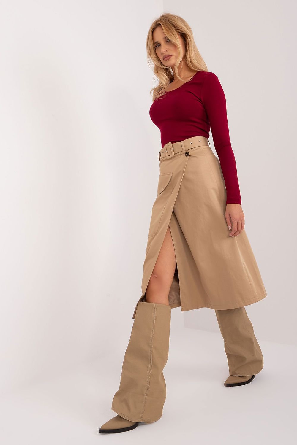 TEEK - Belted Lap Fixed Wrap Skirt SKIRT TEEK MH   