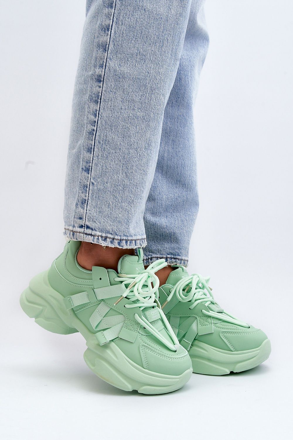 TEEK - Green Laced Block Stroll Sneakers SHOES TEEK MH 6  