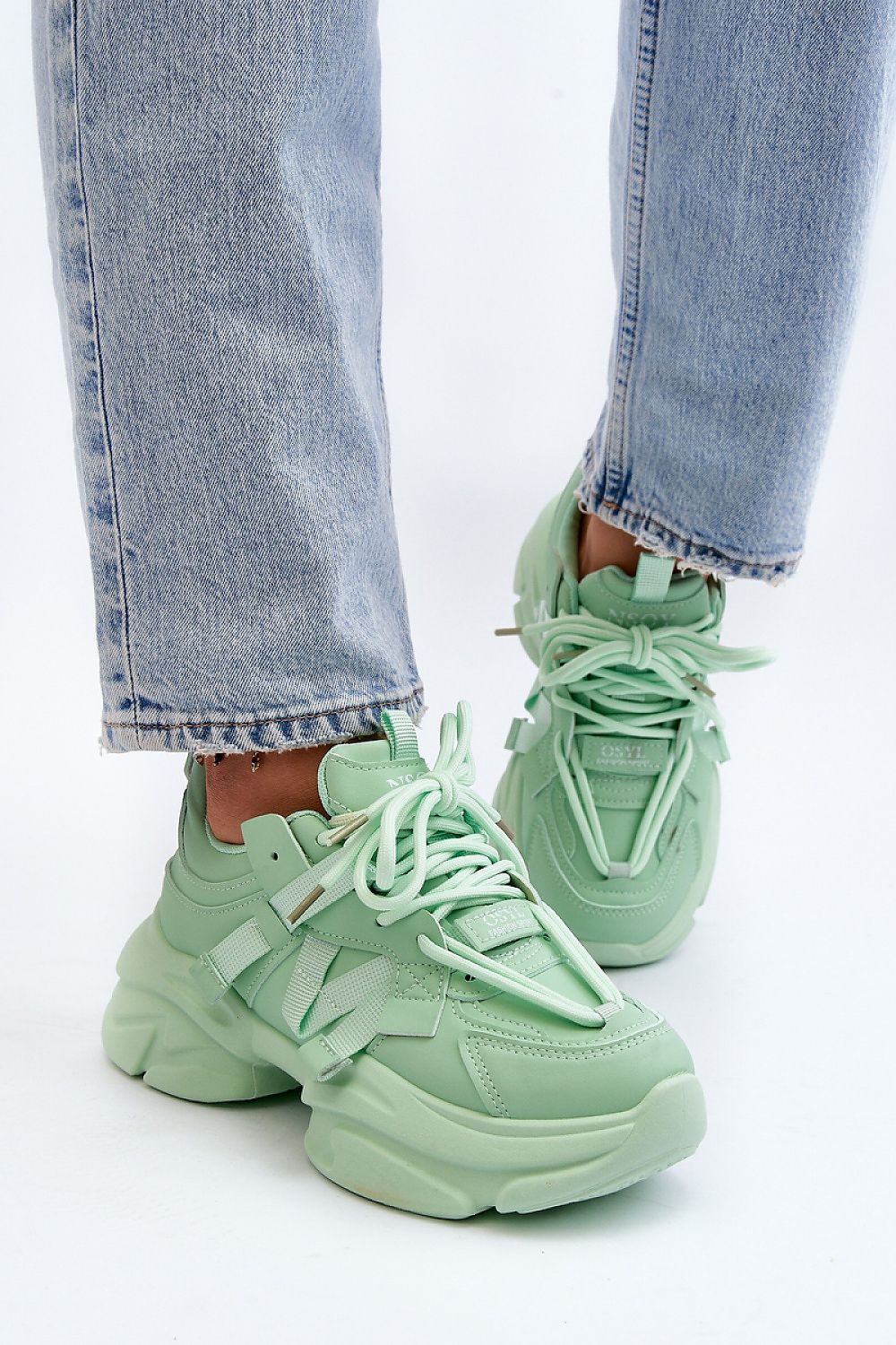 TEEK - Green Laced Block Stroll Sneakers SHOES TEEK MH   