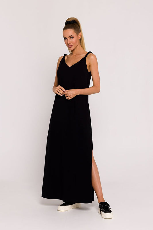 TEEK - Black V Backed Knit Dress DRESS TEEK MH L  