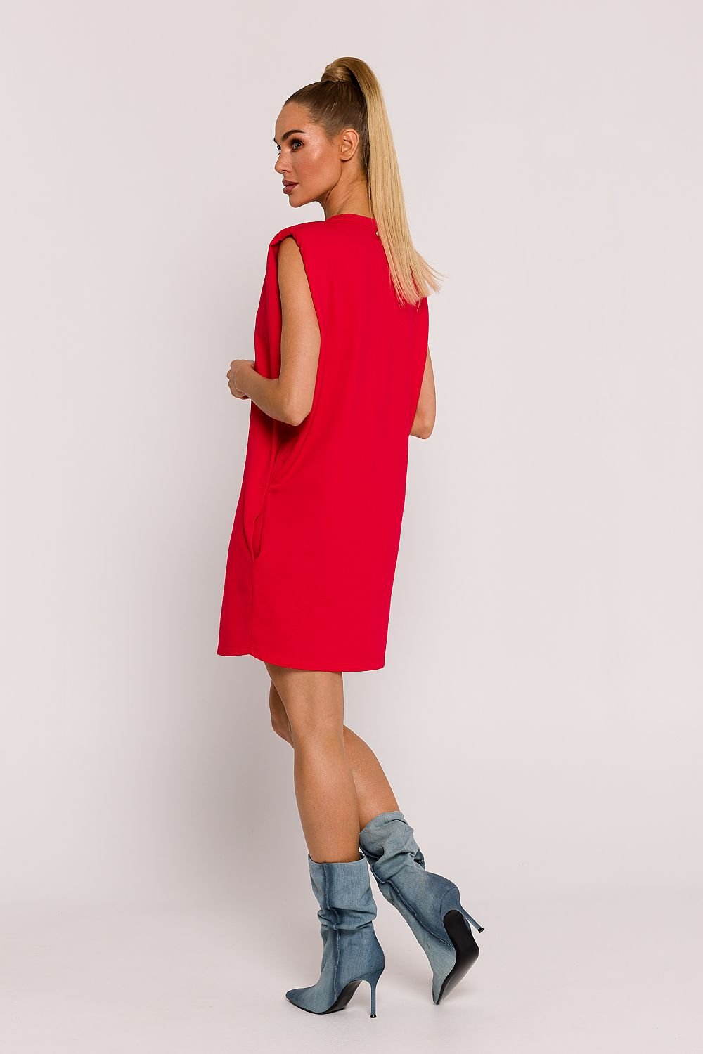 TEEK - Shrug Solid Pocketed Sleeveless Dress DRESS TEEK MH   