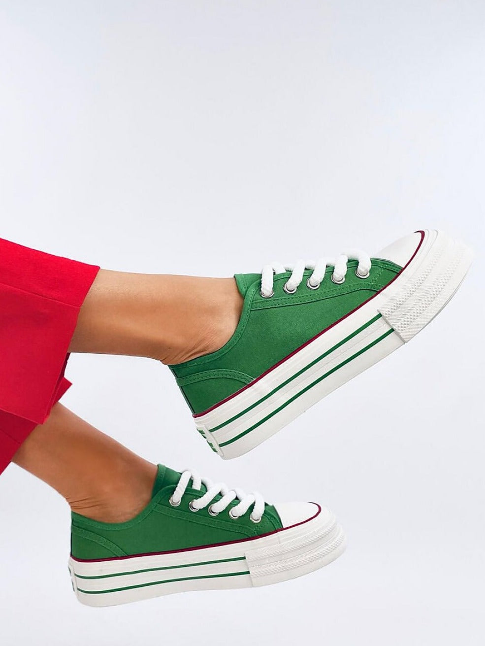TEEK - Green Platform Classic Sneakers SHOES TEEK MH   
