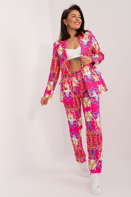 TEEK - Patterned Suit Set SET TEEK MH pink S 