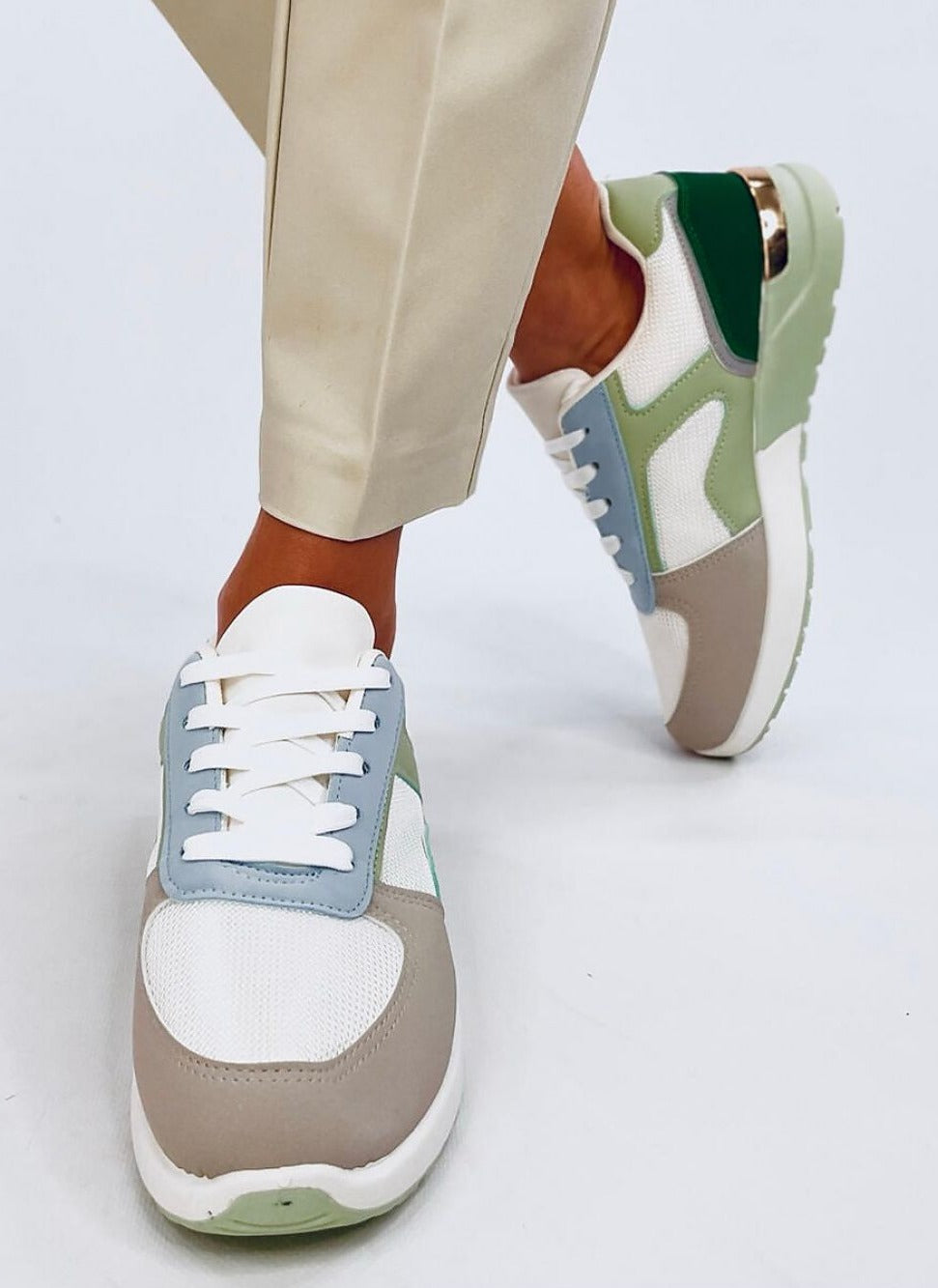 TEEK - Green Blue Pedaled Sneakers SHOES TEEK MH 6  
