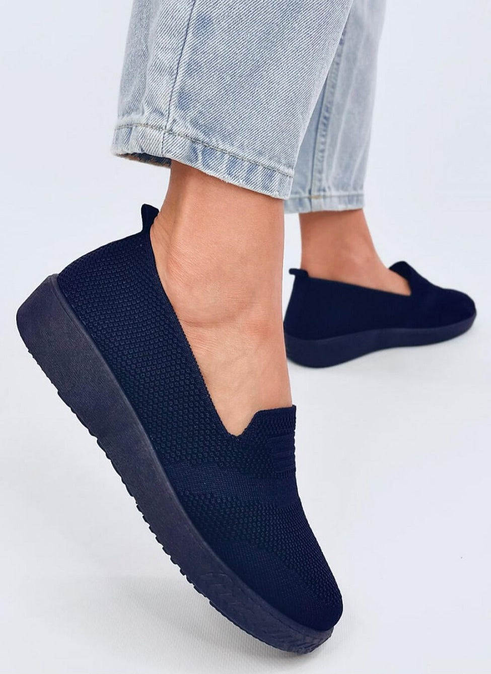 TEEK - Navy Blue Slip-On Fabric Loafers SHOES TEEK MH   