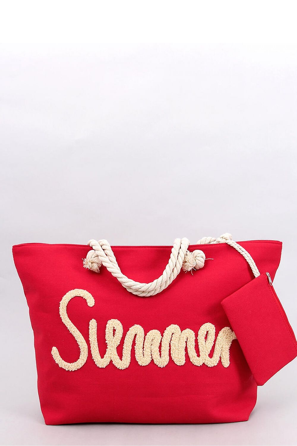 TEEK - Fuzzy Summer Roped Red Beach Bag BAG TEEK MH   