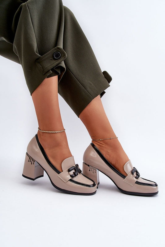 TEEK - Dripped Heeled Link Shoes SHOES TEEK MH beige 6.5 