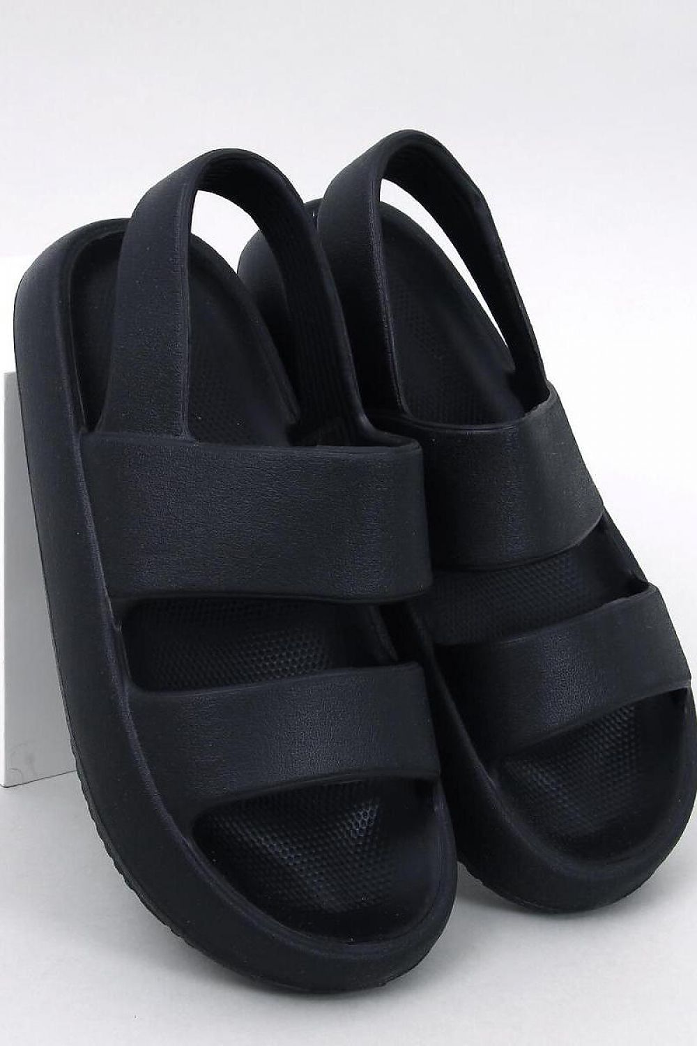 TEEK - Black Rubber Strapped Sandals SHOES TEEK Trend   