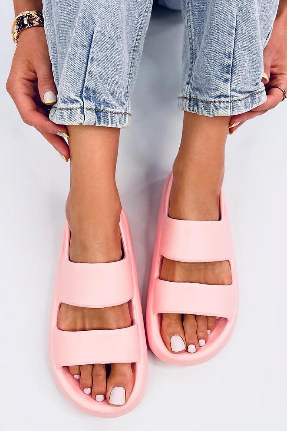 TEEK - Pink Rubber Strapped Sandals SHOES TEEK MH 6  