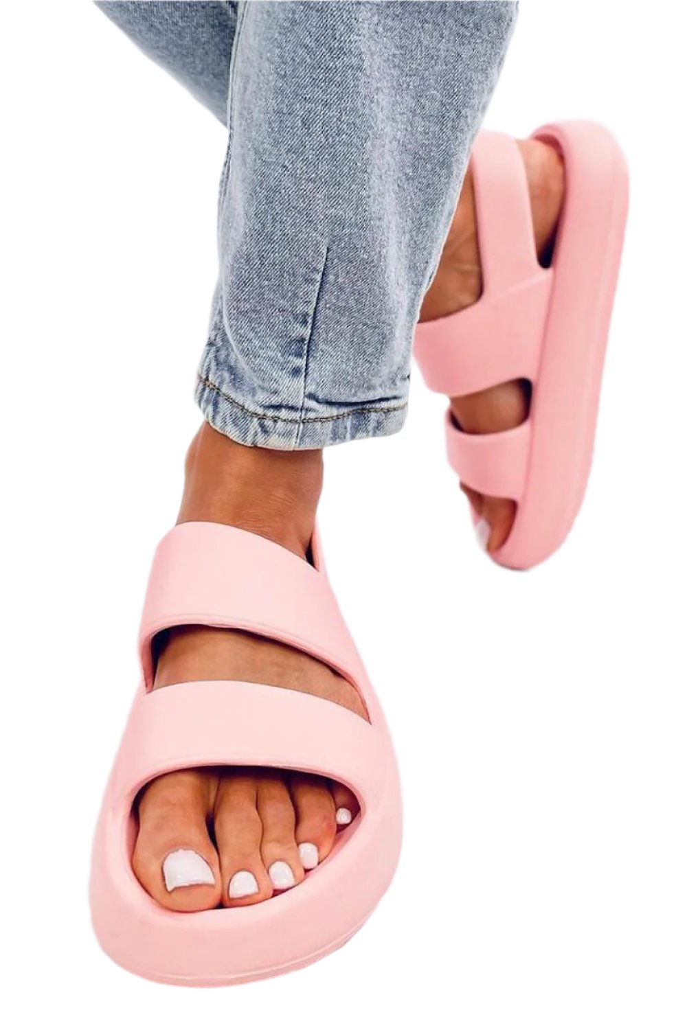 TEEK - Pink Rubber Strapped Sandals SHOES TEEK MH   