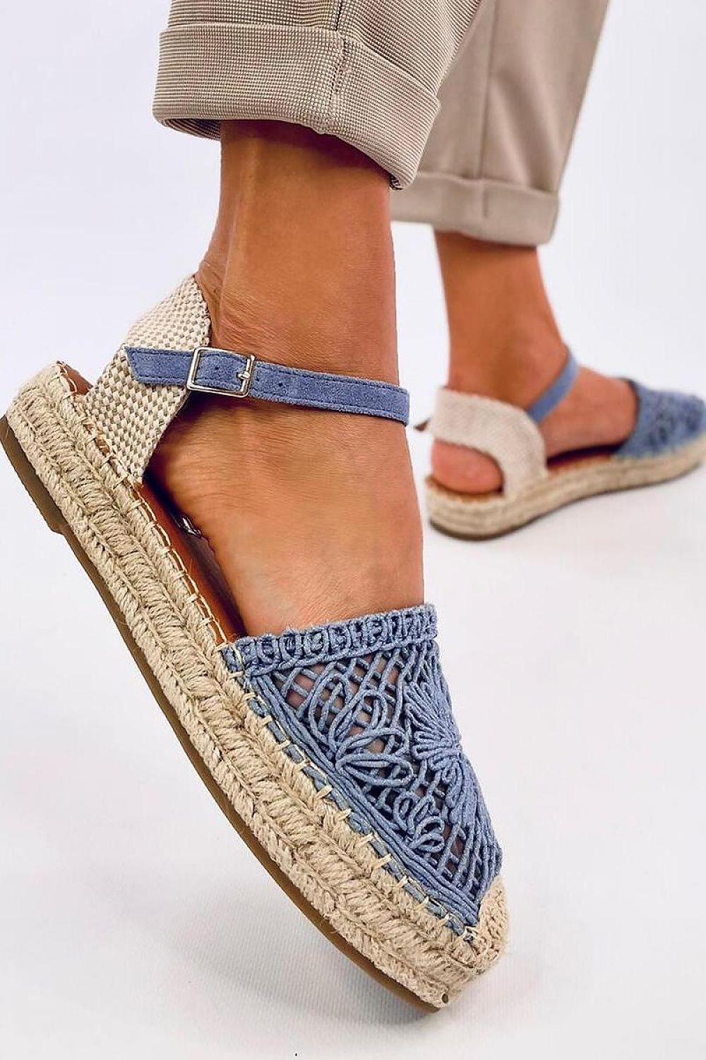 TEEK - Blue Bloom Knit Espadrilles Sandals SHOES TEEK MH   