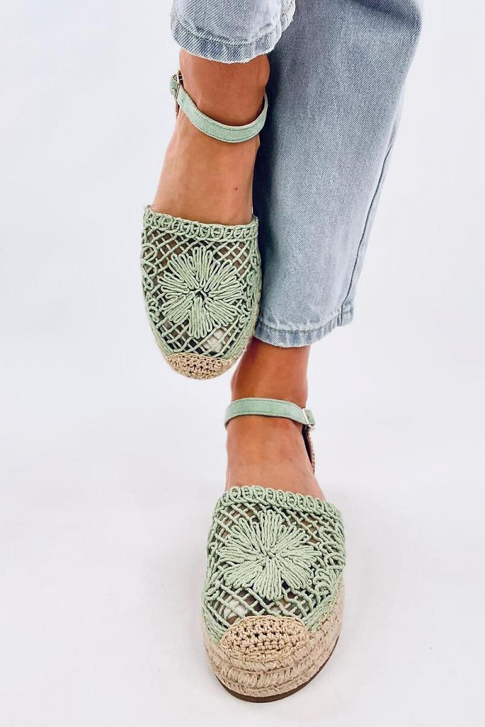TEEK - Green Bloom Knit Espadrilles Sandals SHOES TEEK MH   