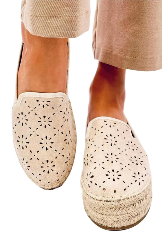 TEEK - Cream Poked Elevated Espadrille Shoes SHOES TEEK MH   