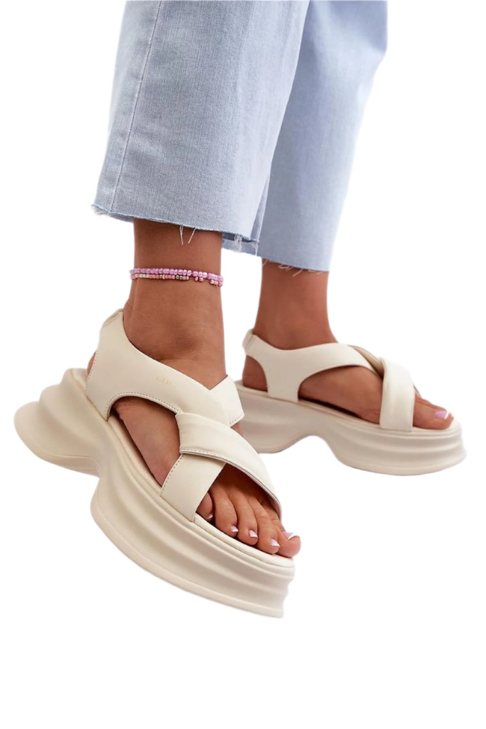 TEEK - Goe Gathered Strapped Sandals SHOES TEEK MH   