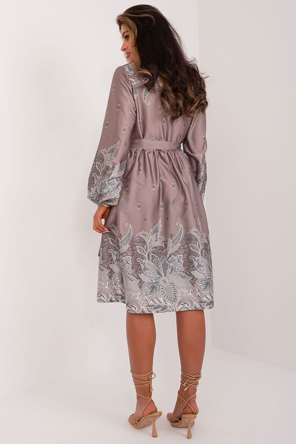 TEEK - Floral Dipped V-Neck Baked Cocktail Dress DRESS TEEK MH   