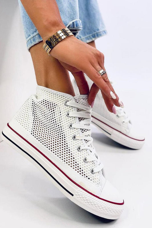 TEEK - White Mesh Sneakers