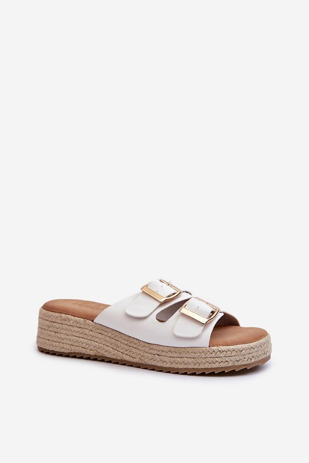 TEEK - Double Buckle Strap Straw Sole Sandals SHOES TEEK MH white 6.5 