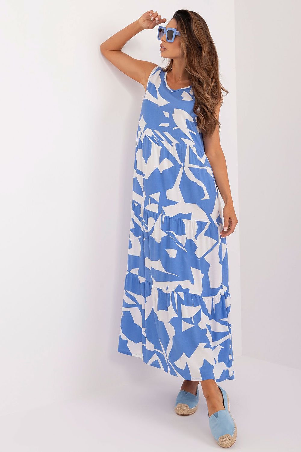 TEEK - Geo Patterned Sleeveless Daydress DRESS TEEK MH blue L 