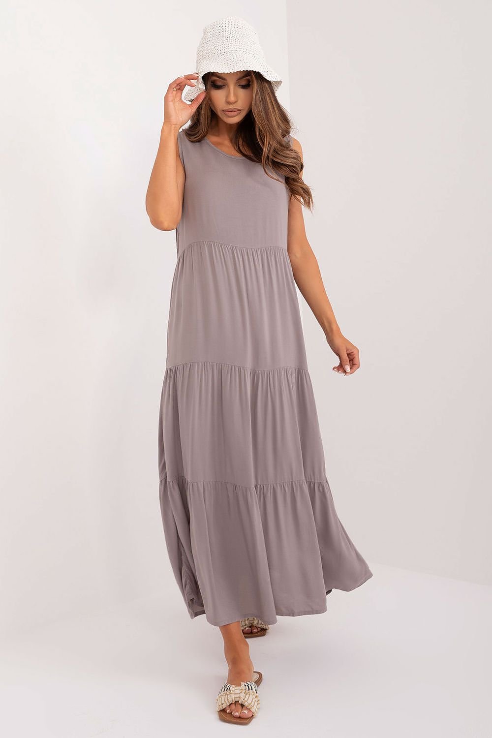 TEEK - Breezy Tier Sleeveless Daydress DRESS TEEK MH grey S 