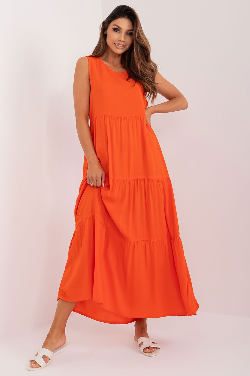 TEEK - Breezy Tier Sleeveless Daydress DRESS TEEK MH orange S 