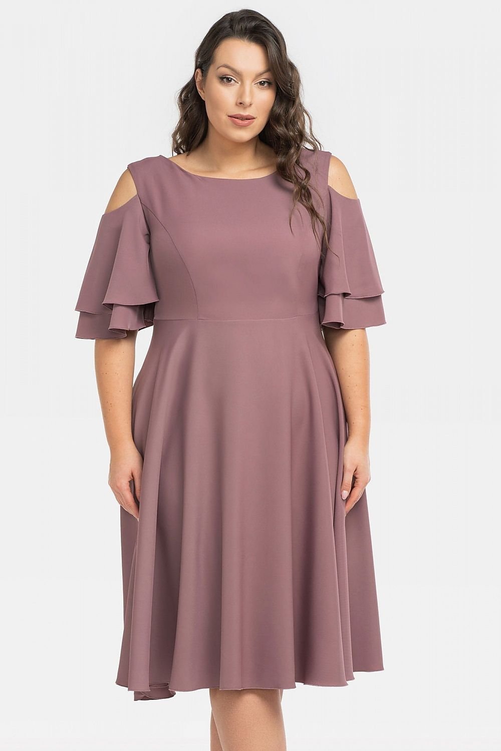 TEEK - Plus Size Peep Shoulder Dress DRESS TEEK MH pink 38/40 