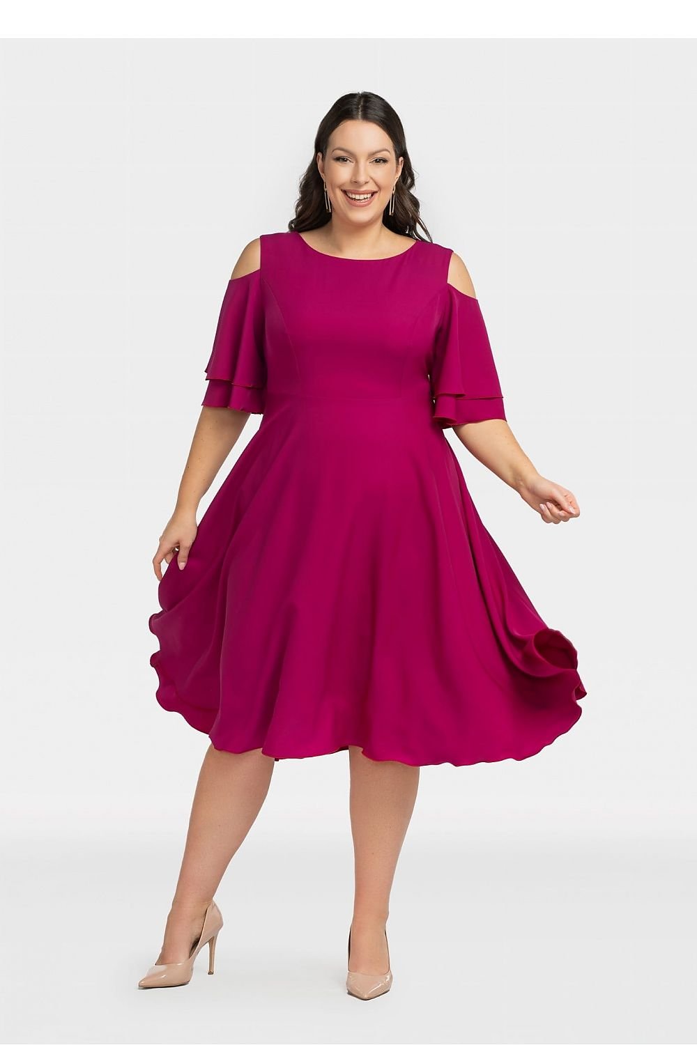 TEEK - Plus Size Peep Shoulder Dress DRESS TEEK MH   