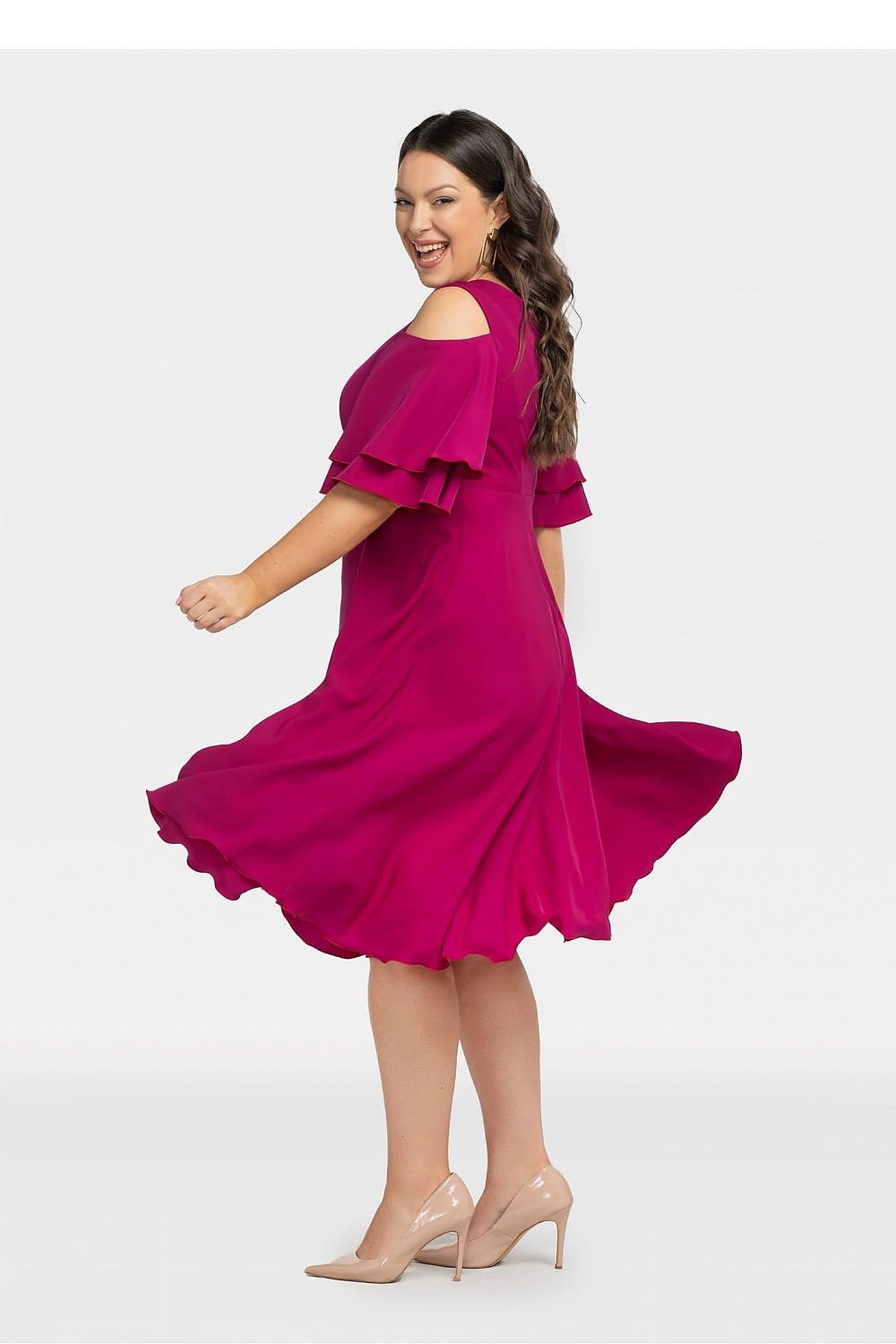 TEEK - Plus Size Peep Shoulder Dress DRESS TEEK MH   