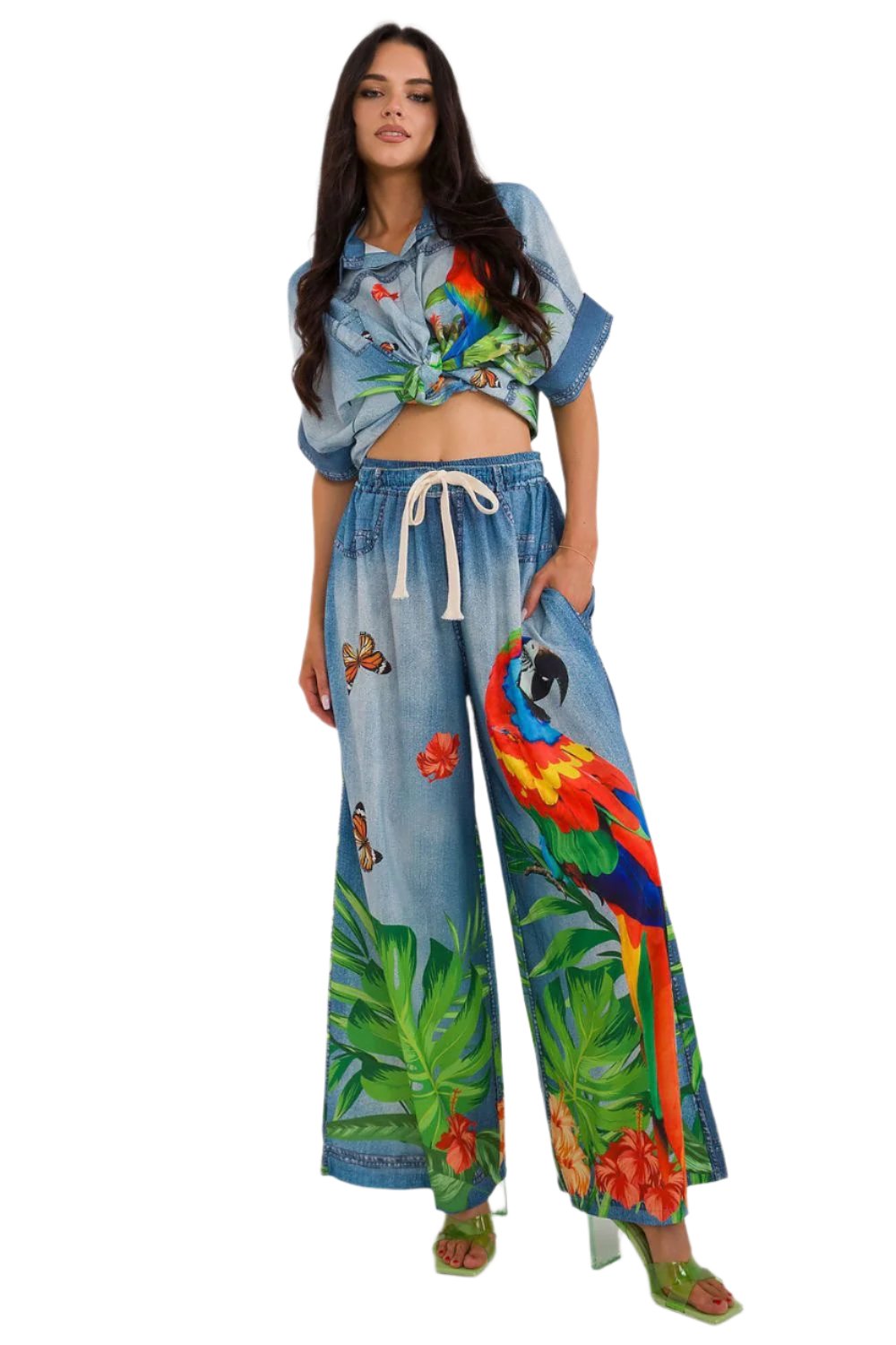 TEEK - Drawstring Waist Paradise Pants PANTS TEEK MH blue One Size 