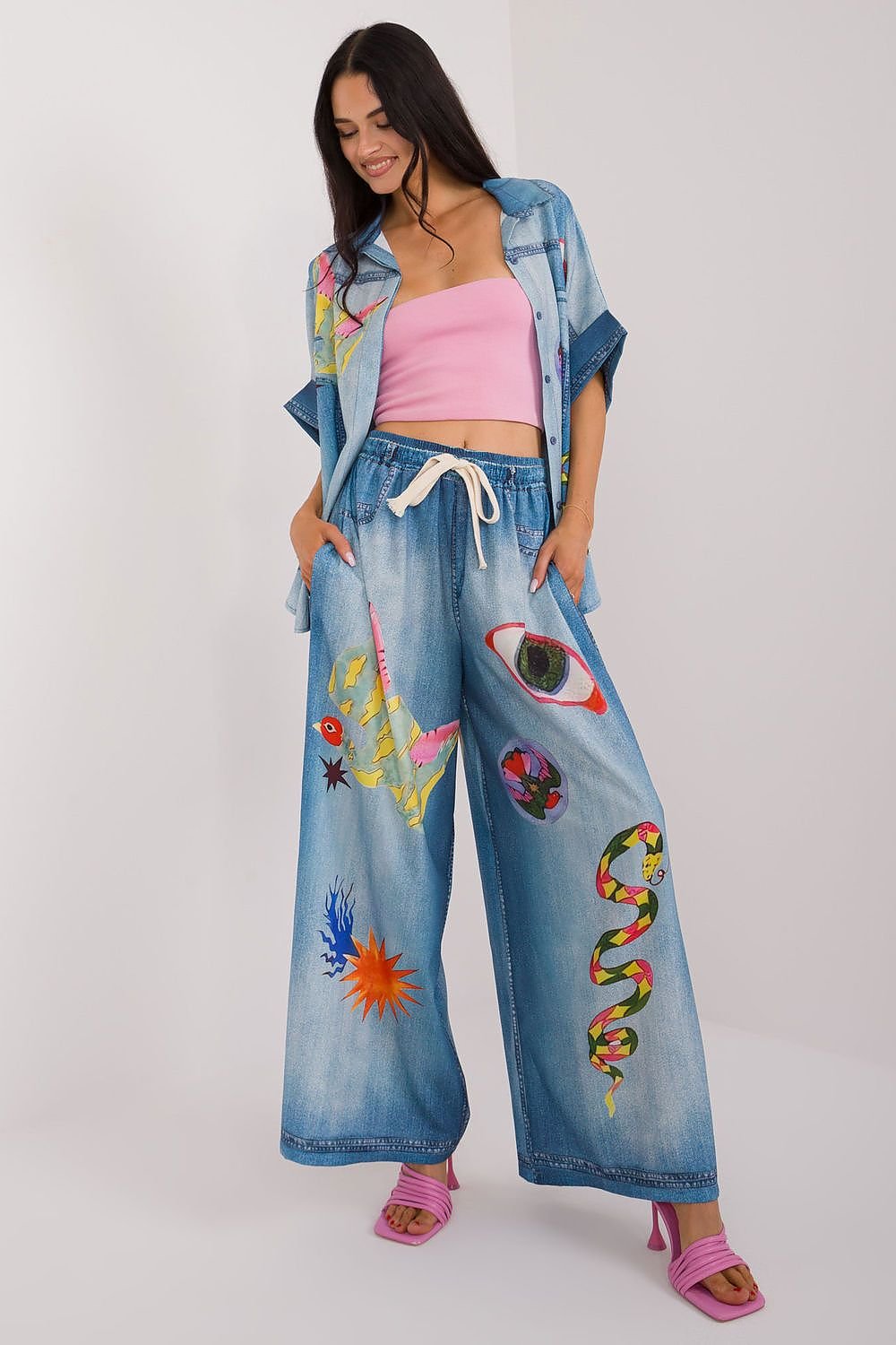 TEEK - Drawstring Waist Paradise Pants PANTS TEEK MH blue 3 One Size 