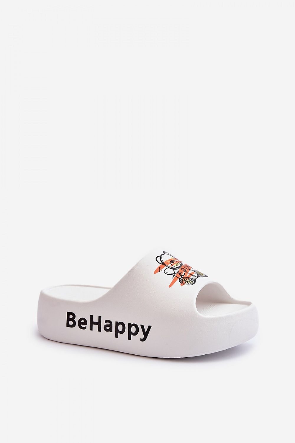 TEEK - Be Happy Bear Platform Slides SHOES TEEK MH white 6 