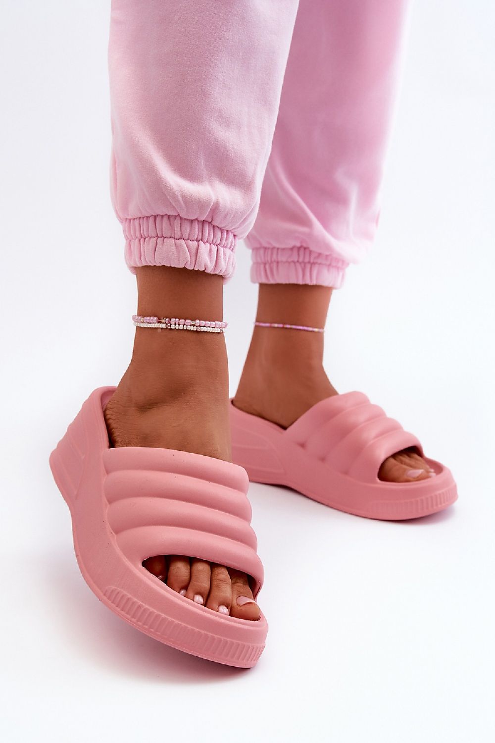 TEEK - Bump Ripple Platform Slides SHOES TEEK MH pink 6.5 