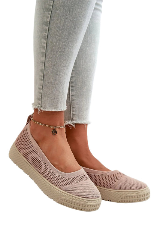 TEEK - Pink Fabric Foam Knit Mesh Loafers SHOES TEEK MH   