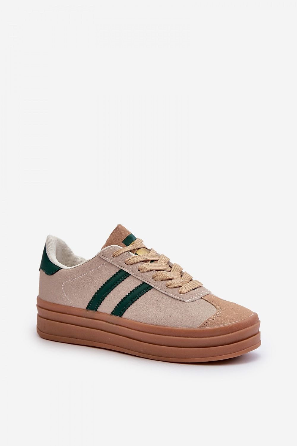 TEEK - Grooved Platform Laced Sneakers SHOES TEEK MH green 6 