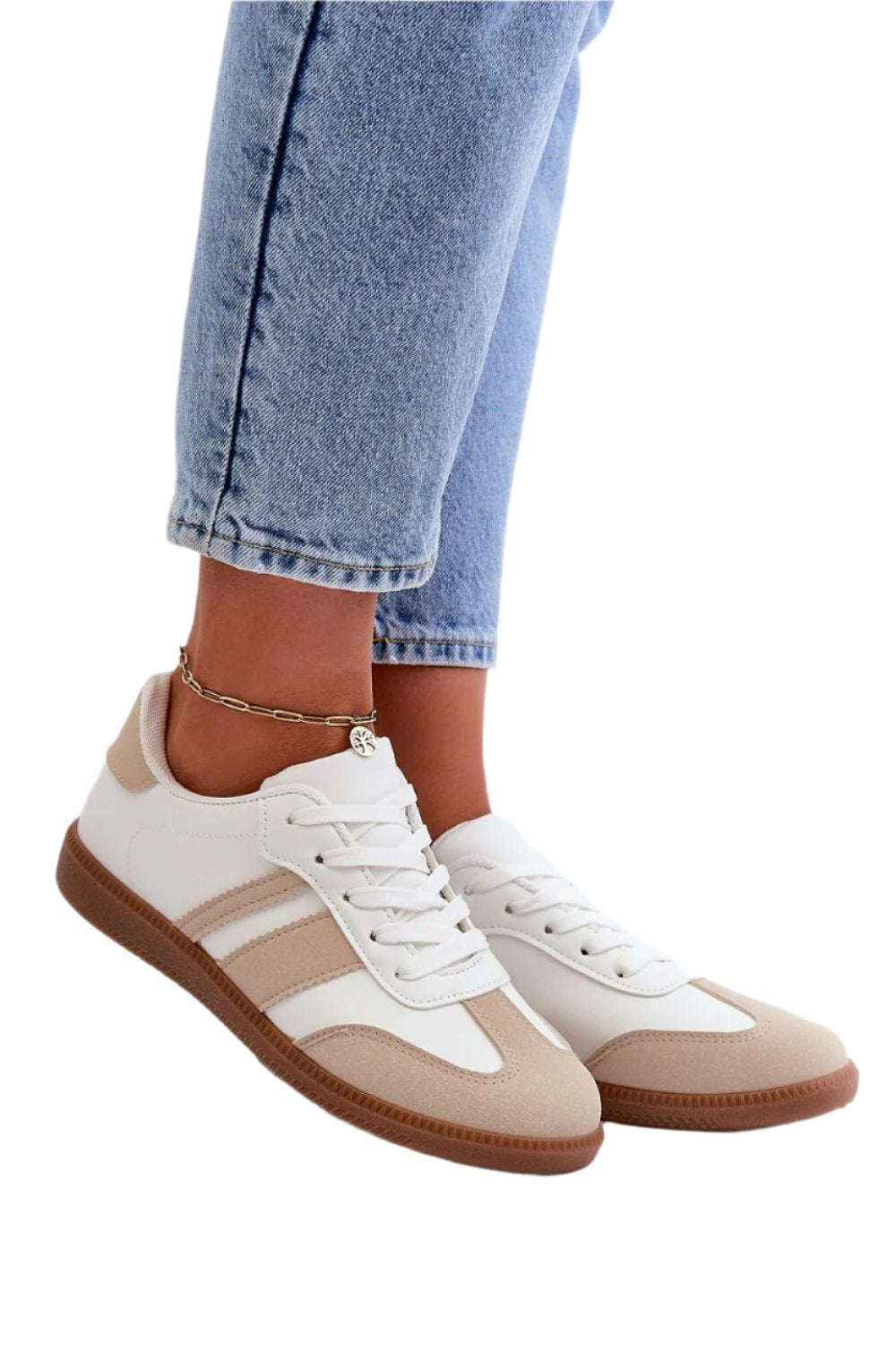 TEEK - Beige Twin Line Sneakers SHOES TEEK MH   