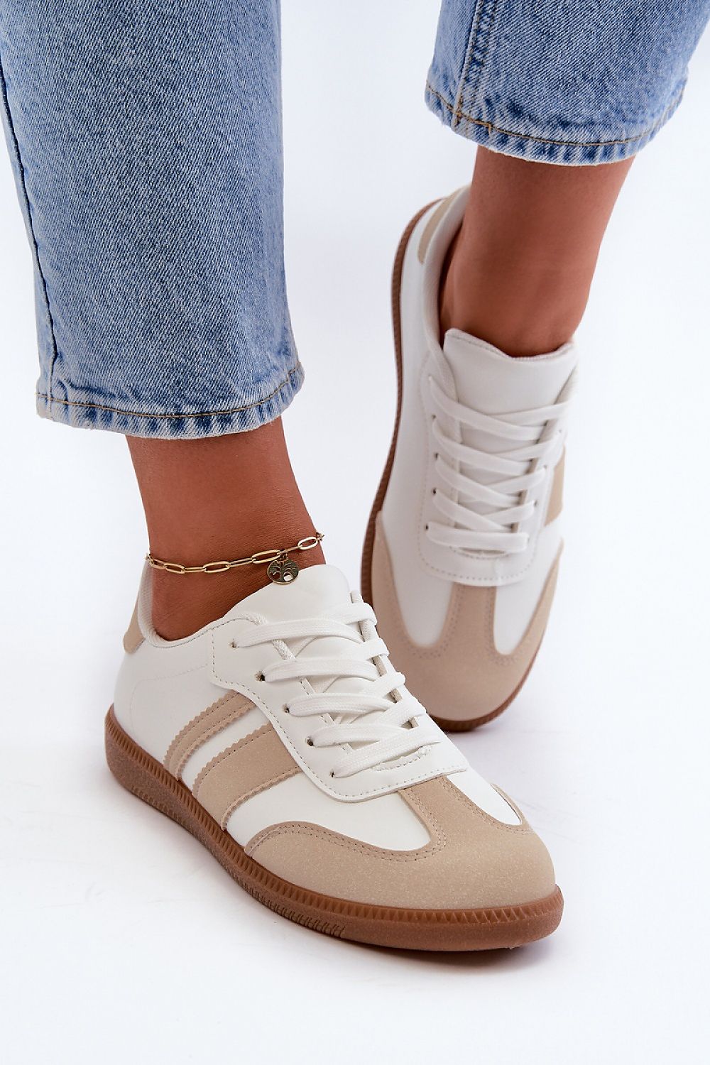 TEEK - Beige Twin Line Sneakers SHOES TEEK MH   