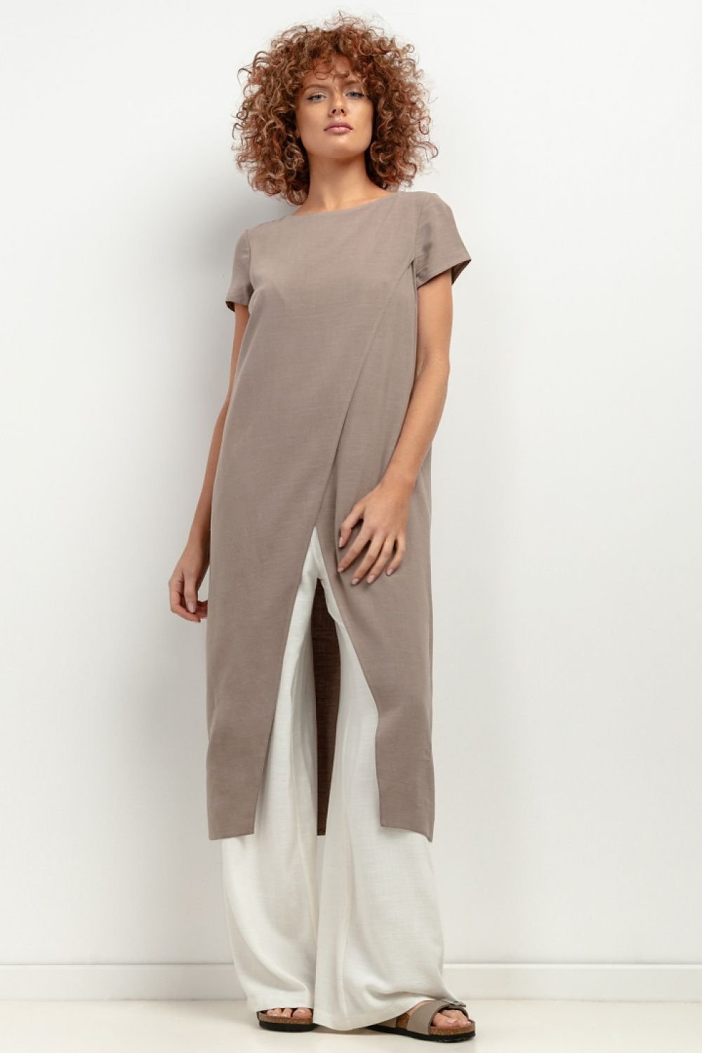 TEEK - Split Long Soid Shift Tunic TOPS TEEK MH   