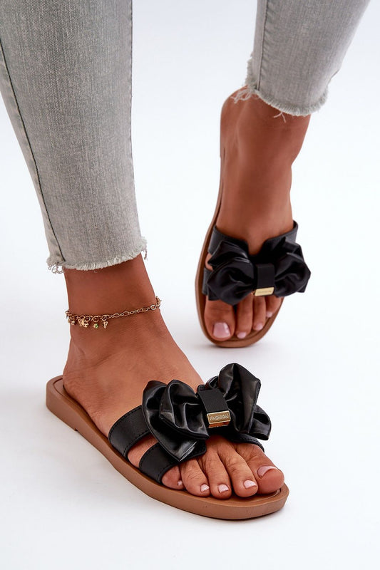TEEK - Beveled Bow Flat Sandals SHOES TEEK MH   