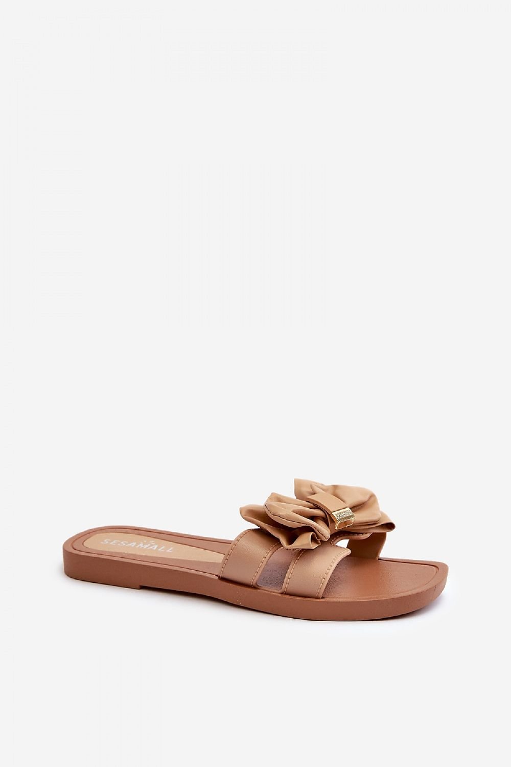 TEEK - Beveled Bow Flat Sandals SHOES TEEK MH brown 6 