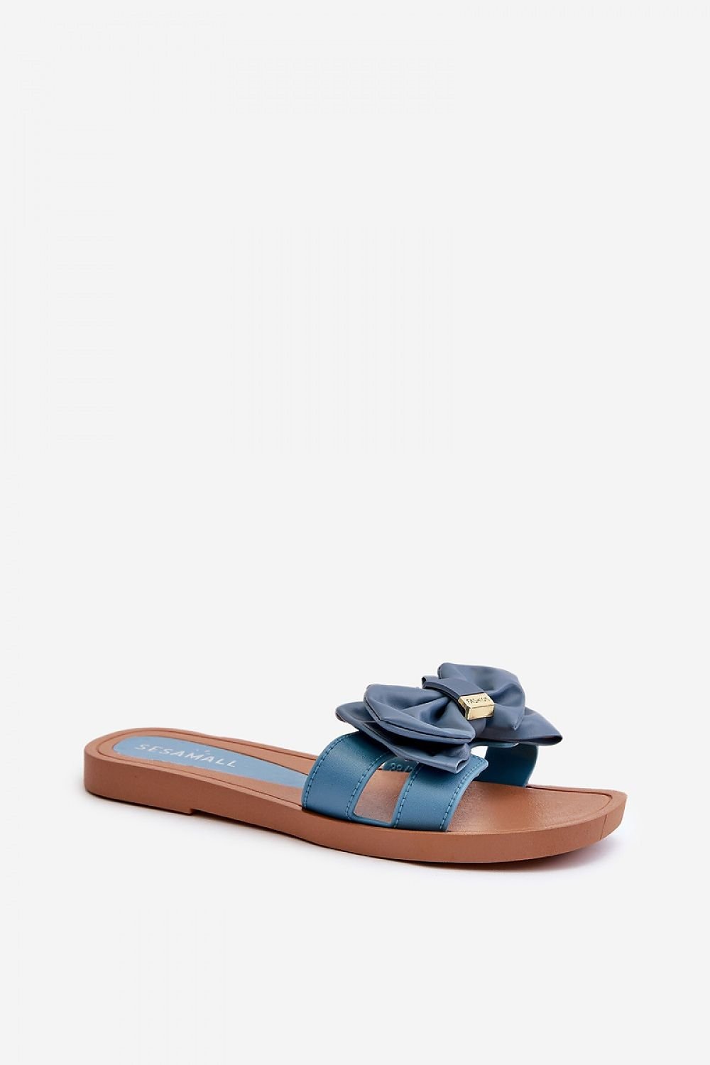 TEEK - Beveled Bow Flat Sandals SHOES TEEK MH blue 6 