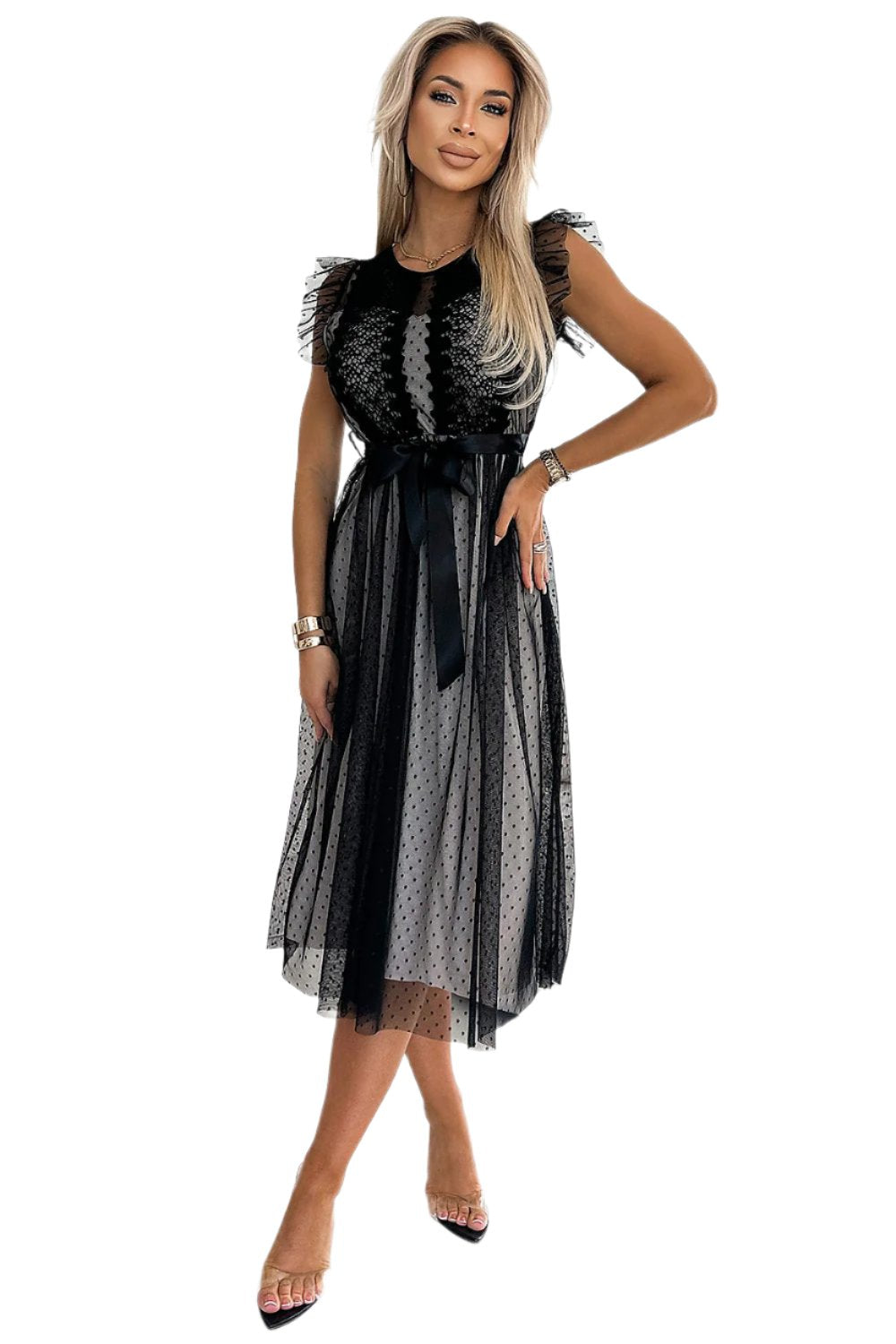 TEEK - Black Whisper Mist Evening Dress DRESS TEEK MH   