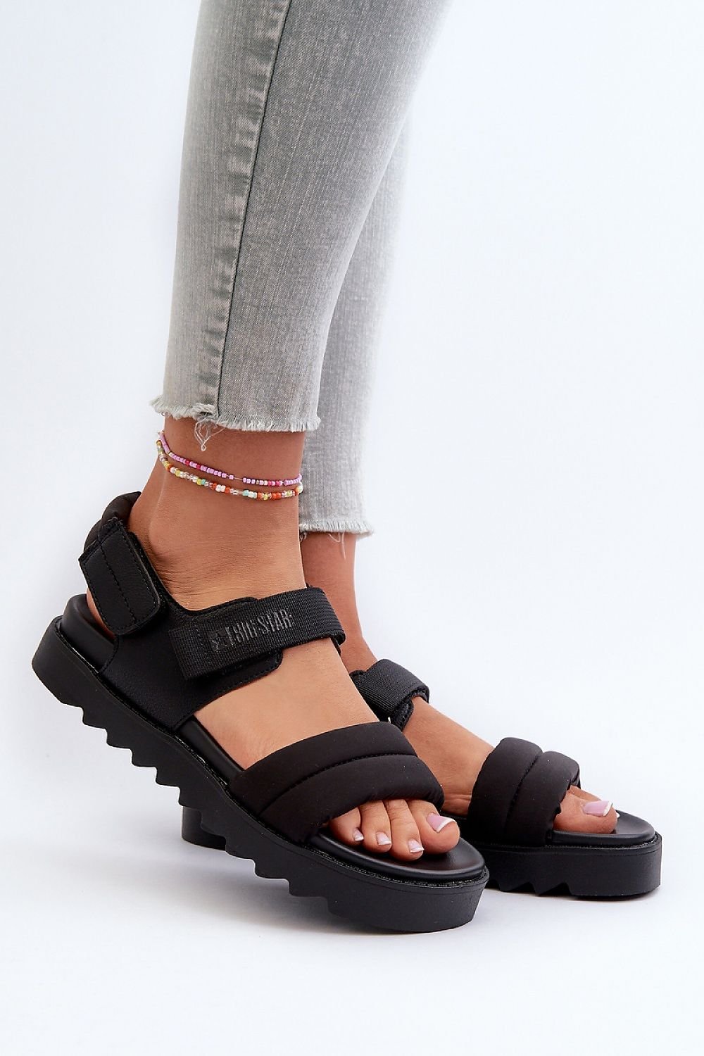 TEEK - Strappy Cush Sandals SHOES TEEK MH black 6.5 