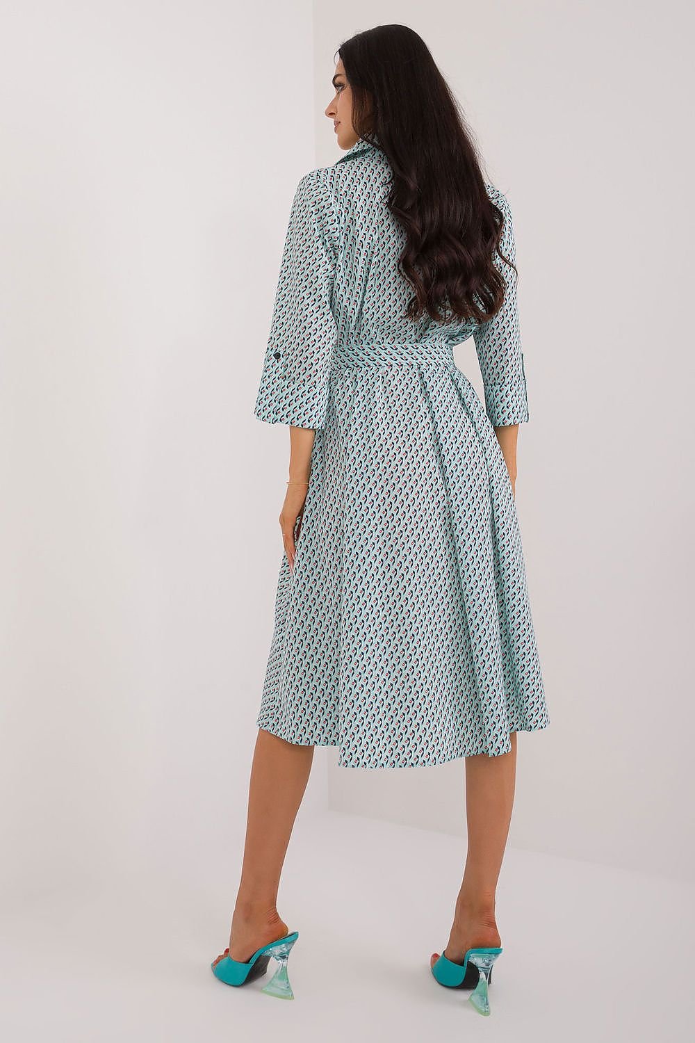 TEEK - Buttoned Down Patterned Pocketed Shirt Dress DRESS TEEK MH   