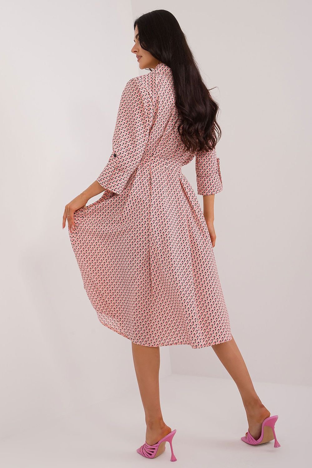 TEEK - Buttoned Down Patterned Pocketed Shirt Dress DRESS TEEK MH   