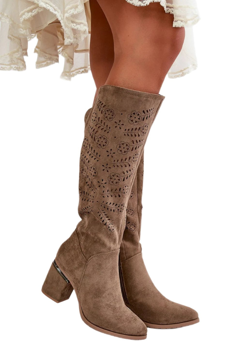 TEEK - Beige Suede Upper Petals Boots SHOES TEEK MH   