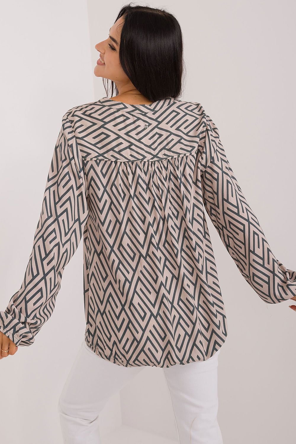 TEEK - Printed V-Neck Graphic Blouse TOPS TEEK MH   