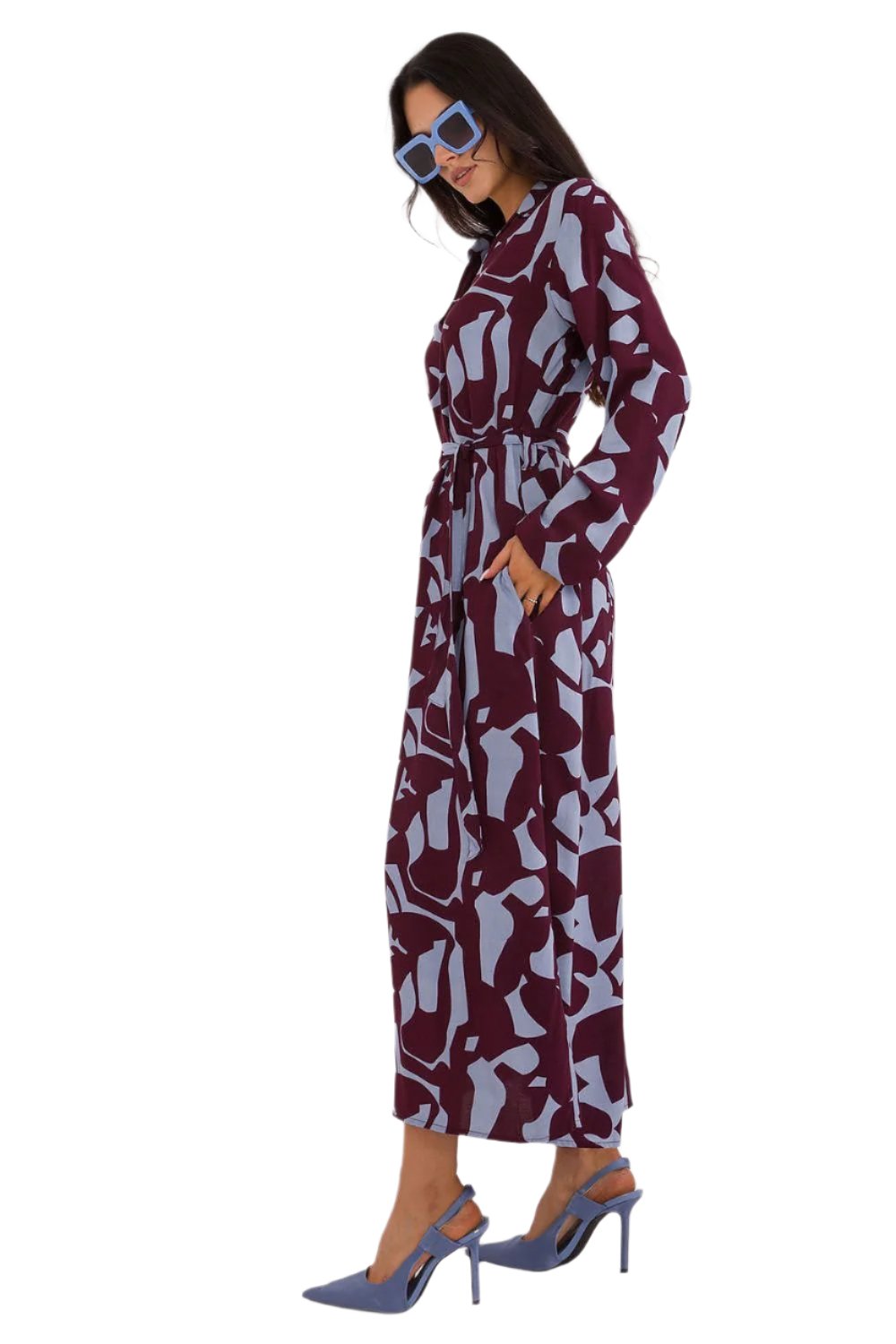 TEEK - Graphic Pocketed Long Day Dress DRESS TEEK MH   