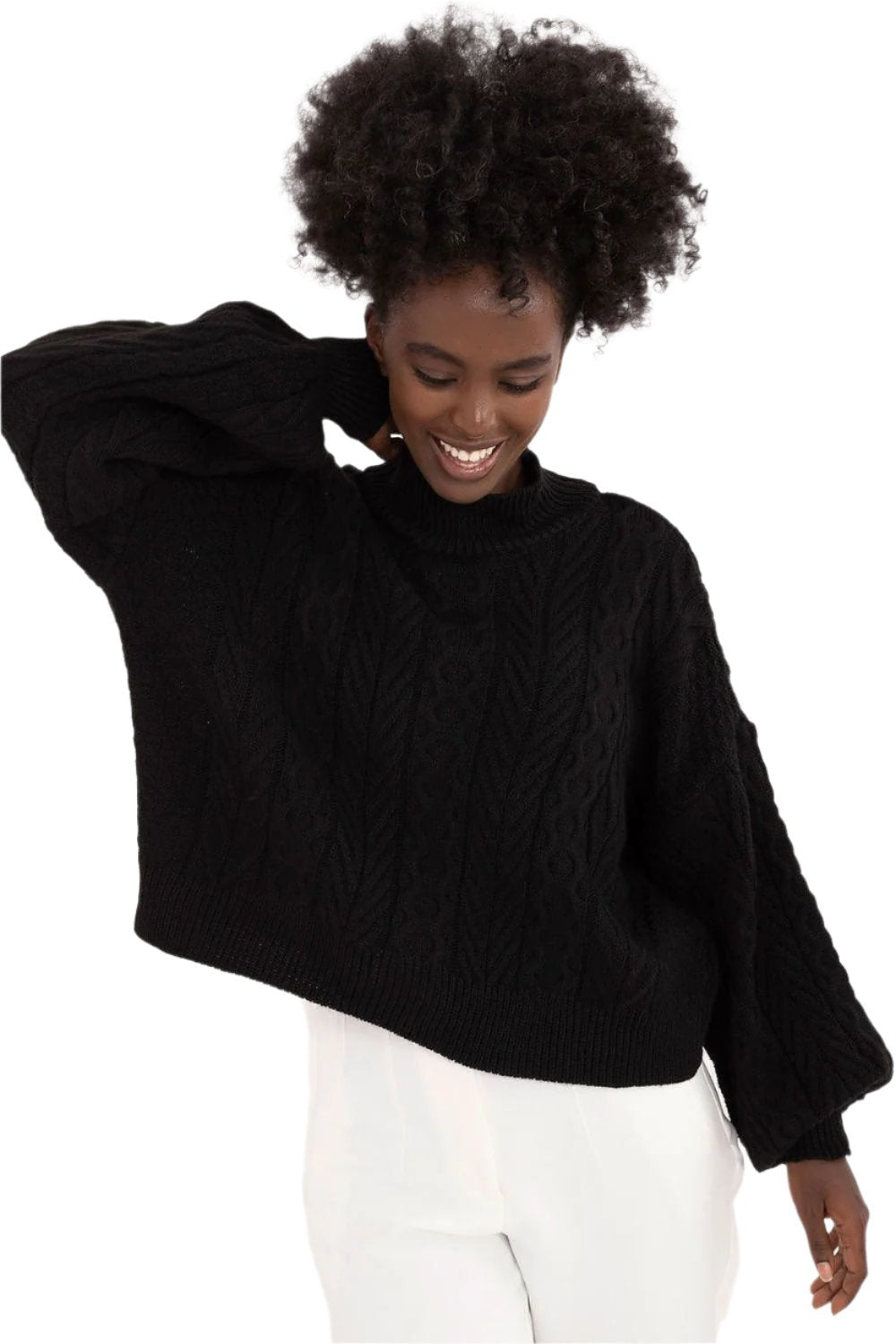 TEEK - Llifted Textured Turtleneck Sweater SWEATER TEEK MH black One Size 