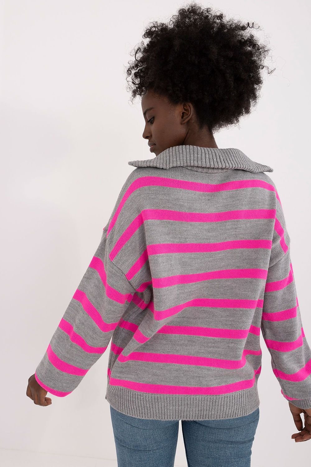 TEEK - Striped Turtleneck Zip Sweater SWEATER TEEK MH   